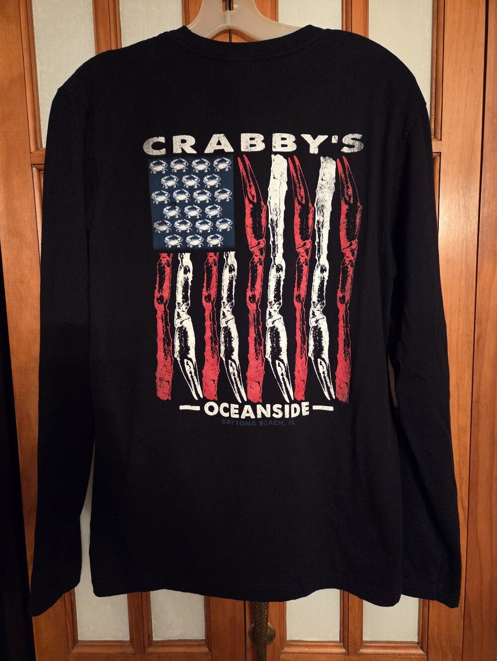 NWOT Crabbys Oceanside Men's/Unisex Long Sleeve Graphic Tee - Black Sz M